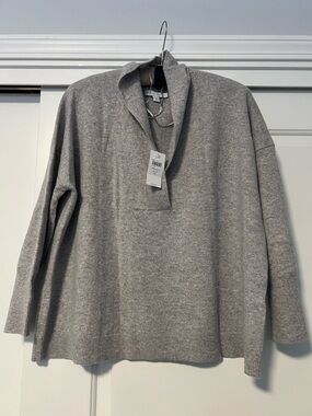JJill Featherweight Cashmere Sweater - Grey - Petite XL